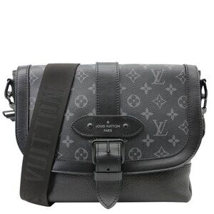 Louis Vuitton  Saumur Monogram Eclipse Canvas Messenger Bag Black